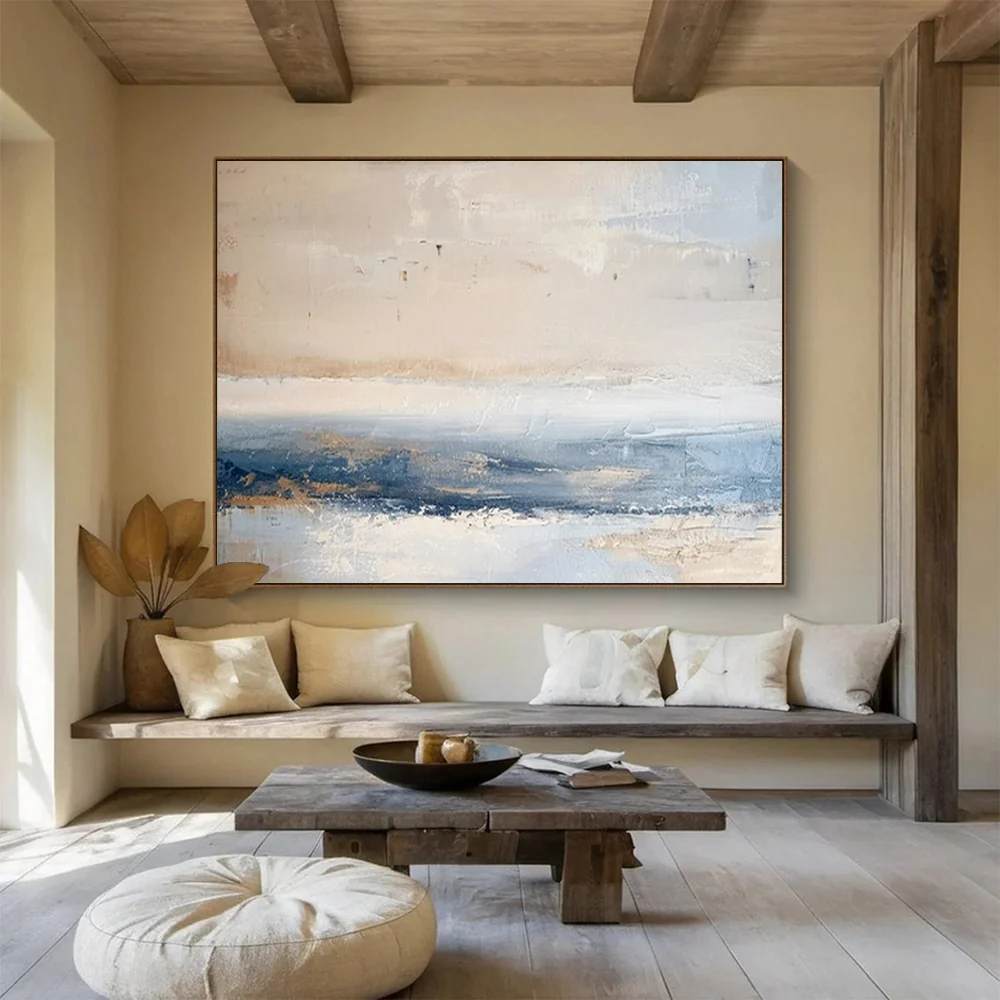 Acrylic Bedroom Scenic Beige Abstract Artwork 9JWG6 wall art